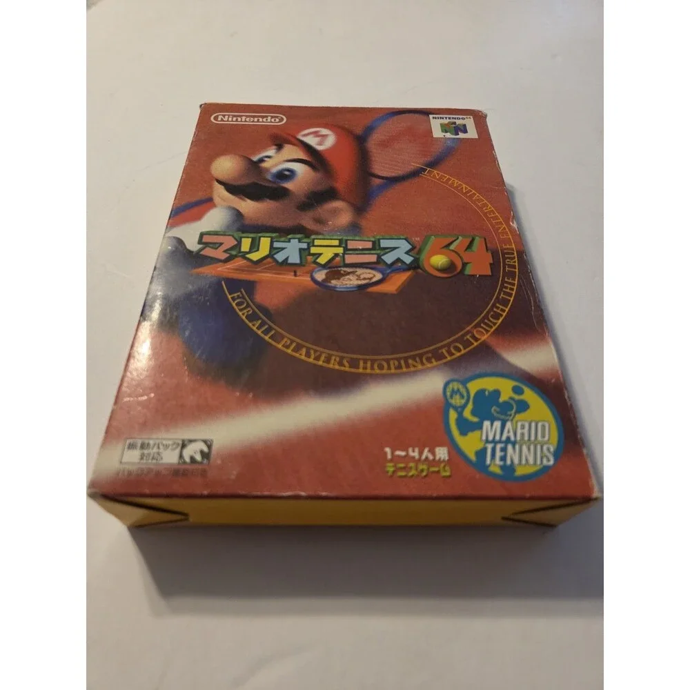 Nintendo 64 Mario Bros Tennis In Box Complete CIB Manual Japanese Game 4 Players